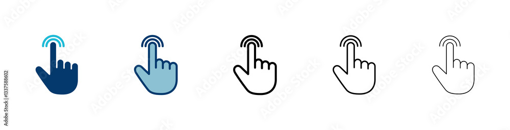 Poster hand click icon vector isolated on white background. pointer icon vector. hand cursor icon vector