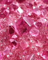 Pink Crystal Cluster Close-up