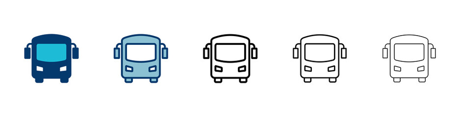 Bus Icon vector isolated on white background. Black bus vector icon