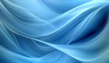 Abstract Blue Flowing Fabric Design