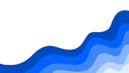 Abstract blue wave element