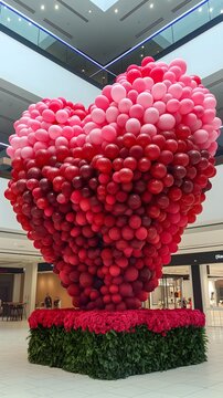 Heart of Balloons in Mall