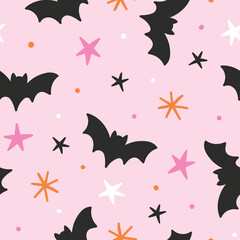 Bats Pattern Halloween Background