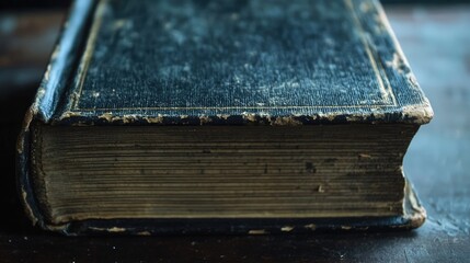 An Old Vintage Book Displays Its Worn Edges And Pages