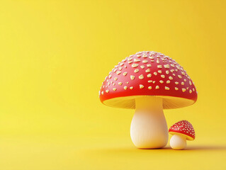Obraz premium Mushroom isolated on solid color background