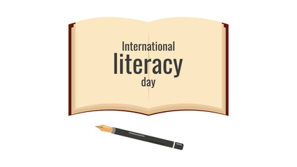 International Book Day literacy day Read education. Educational layout design of promotional materials for website social networks and blog. Vector illustration.