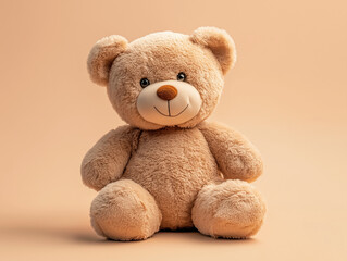 Obraz premium Teddy bear isolated on solid color background