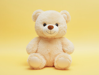Obraz premium Teddy bear isolated on solid color background