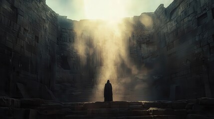 Dramatic Temptation Scene at Temple Summit