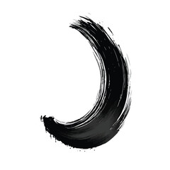 Professional Smooth Curved Ink Stroke Calligraphy Brush Line