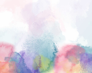 Naklejka premium Abstract colorful watercolor for background. Digital art painting