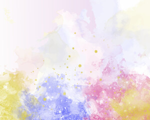 Abstract colorful watercolor for background. Digital art painting