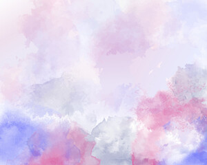 Abstract colorful watercolor for background. Digital art painting