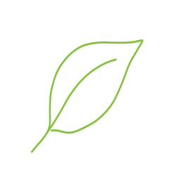 Green leaf outline illustration art