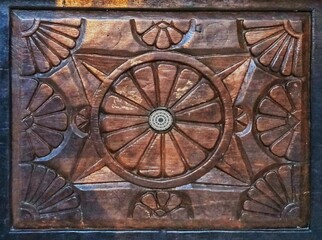 antique dark brown copper decorative ornament