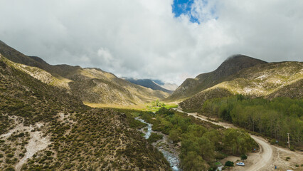 dirt roads between mountains
