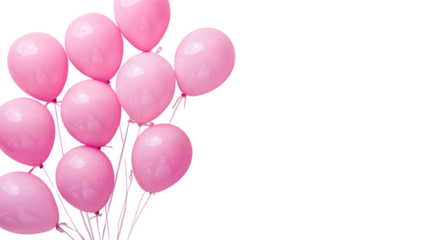 Pink balloon isolated on white background