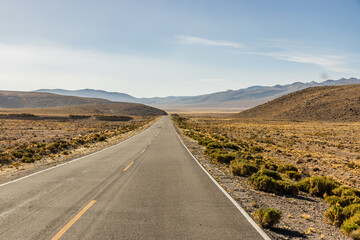 Road in Reserva nacional de Salinas y Aguada Blanca, Peru