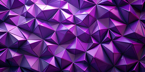 Fototapeta premium Purple Geometric Triangular Pattern in 3D Abstract Art