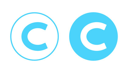 Copyright icon vector. copyright sign and symbol
