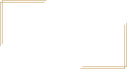 Rectangle subtle gold frame border for with 15.5 x 8.5 aspect ratio for 16 x 9 aspect ratio web presentation, social post, svg, isolated on transparent background.