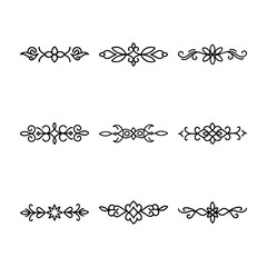 Obraz premium Border line set of illustration art