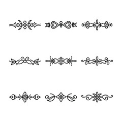 set of decorative elements