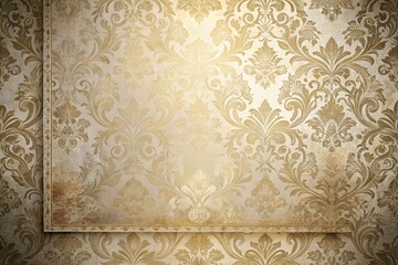 Elegant Vintage Damask Card Design: Double Exposure Stock Photo