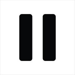 A simple pause button icon, commonly used for media players or video content.