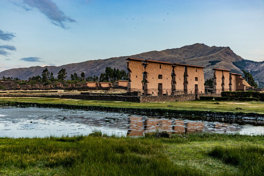 Ruins of Viracocha temple in Raqchi complex, Peru