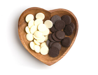 miskas with white and dark chocolate drops