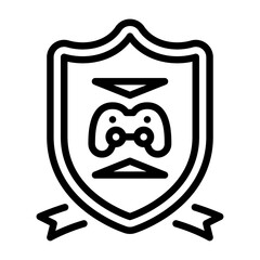 Esport Emblem outline icon. gaming line illustration.
