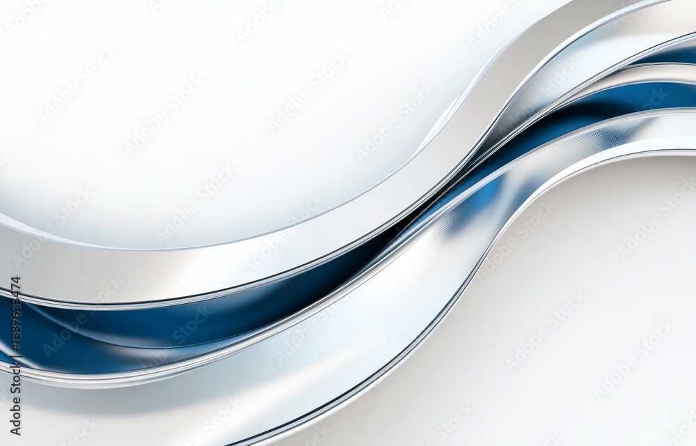 Poster abstract metallic curves