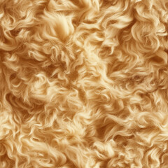 Golden Wool Texture &ndash; Curly Fluffy Surface Pattern