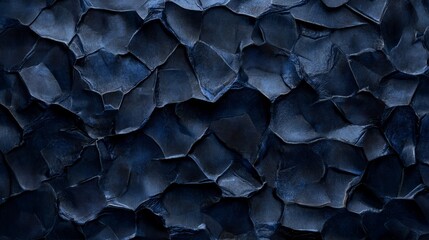 Modern dark navy blue hexagonal background with 3d geometric texture and subtle depth effect &ndash; futuristic abstract pattern for digital design, technology concepts, and elegant minimalist backdrops
