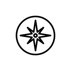 Obraz premium Compass icon vector illustration. arrow compass icon sign and symbol