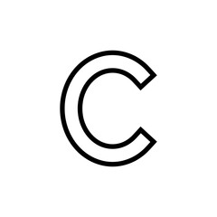 Fototapeta premium Copyright icon vector illustration. copyright sign and symbol