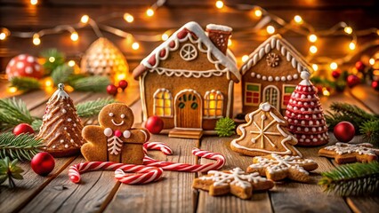 Festive Christmas Gingerbread Cookies & Holiday Treats Architectural Photography
