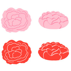 ４つのカーネーション（線なし）