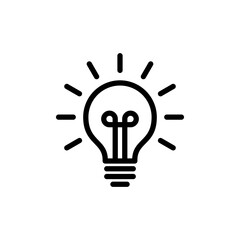 Lamp icon vector illustration. Light bulb sign and symbol. idea symbol.