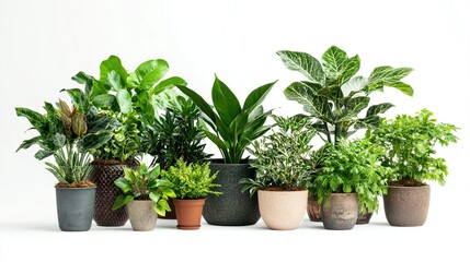Collection of potted indoor plants. (1)