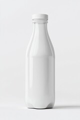 White plastic bottle mockup.