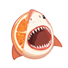 Majestic Wild Great White Shark Vector Illustration for Marine Theme