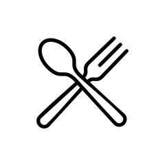 spoon and fork icon vector illustration. spoon, fork and knife icon vector. restaurant sign and symbol