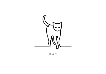 CAT ELEGANT OUTLINE 002