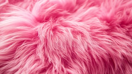 Fototapeta premium Pink fluffy faux fur in bright candy colors. Premium glamourous faux fur background