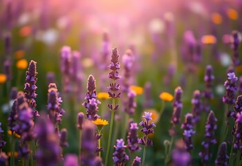 Obraz premium field of lavender flowers