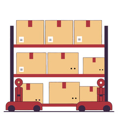 Intelligent delivery system AI Robotics Industrial Automation Roundish Flat