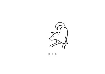 DOG ELEGANT OUTLINE 004