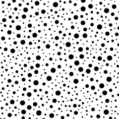 Black and white seamless polka dot pattern with circles Monochrome, dotted vector background. Geometric abstract Halftone random circles random dots pattern texture illustration. EPS 10 Pro Vector  © abdurrahimsofikul